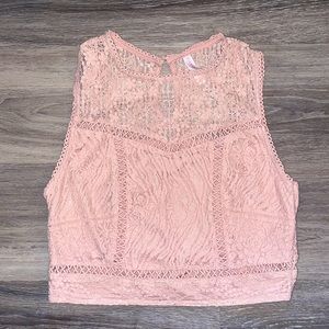 Rose Colored Crop Top. Size S